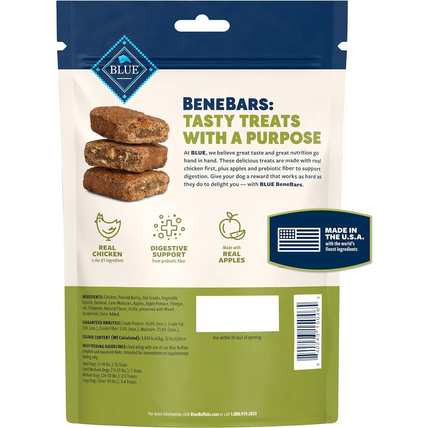 Galletas para Perros Blue Buffalo BeneBars 255 g Pollo y Manzana