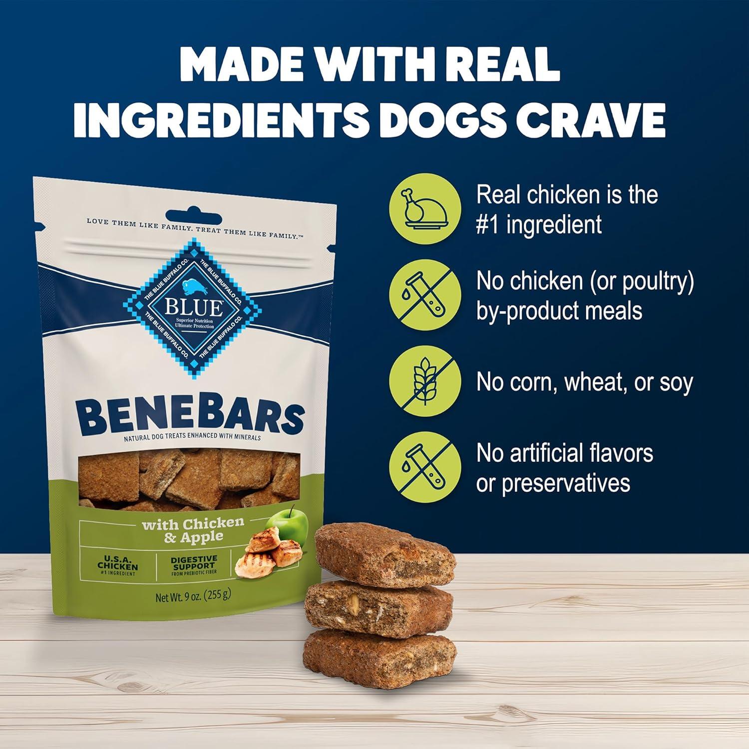 Galletas para Perros Blue Buffalo BeneBars 255 g Pollo y Manzana
