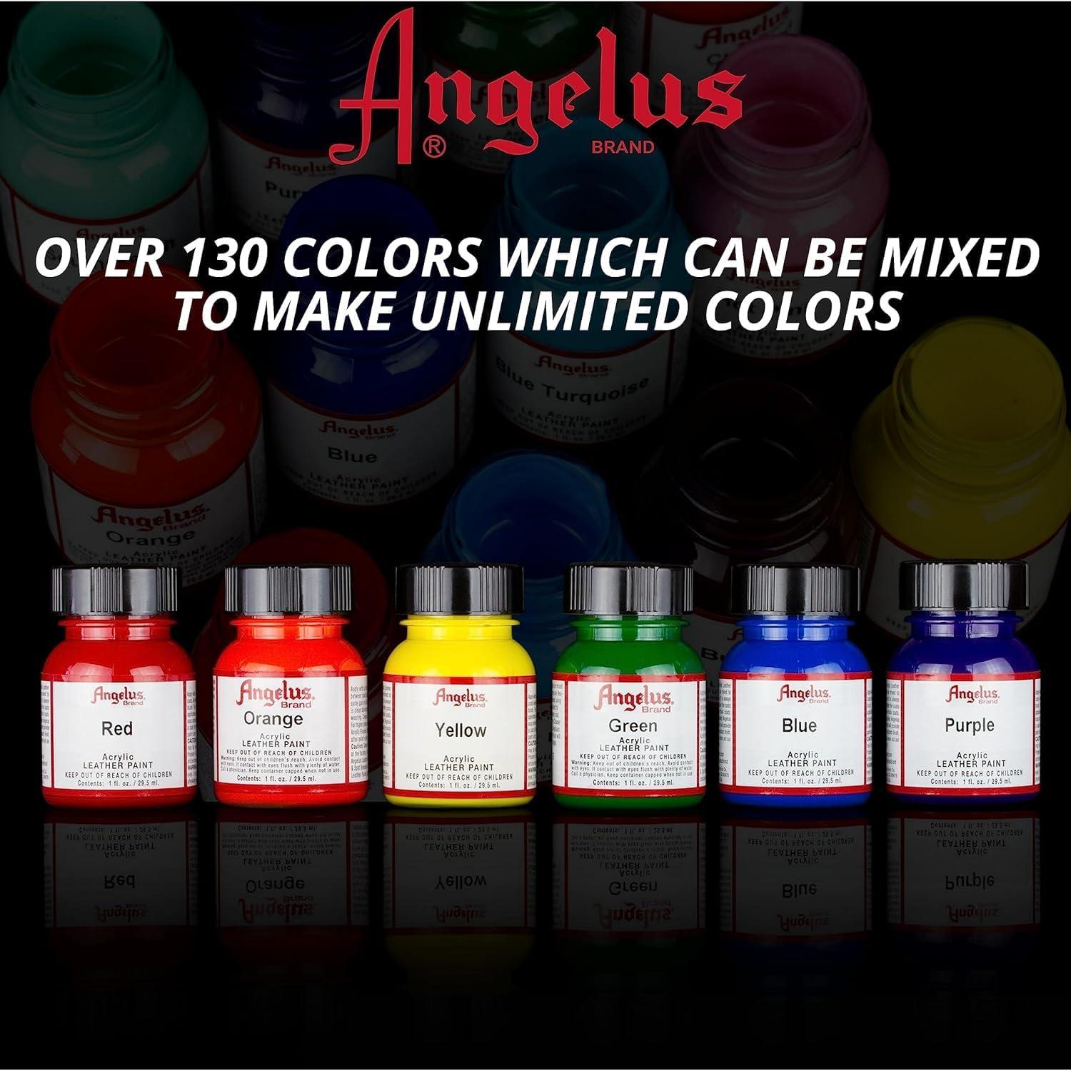 Kit de Pintura Acrílica para Cuero Angelus 12 Colores 29.57ml