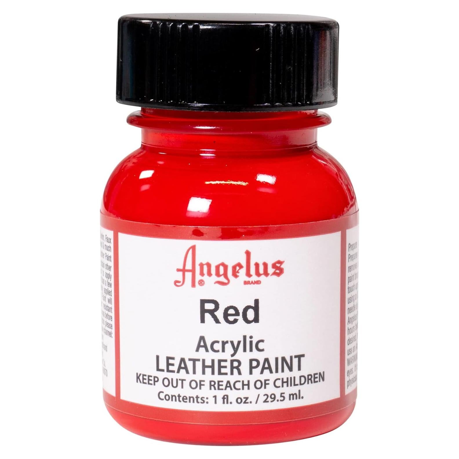 Pintura Acrílica para Cuero Angelus 30ml Roja - Brillante