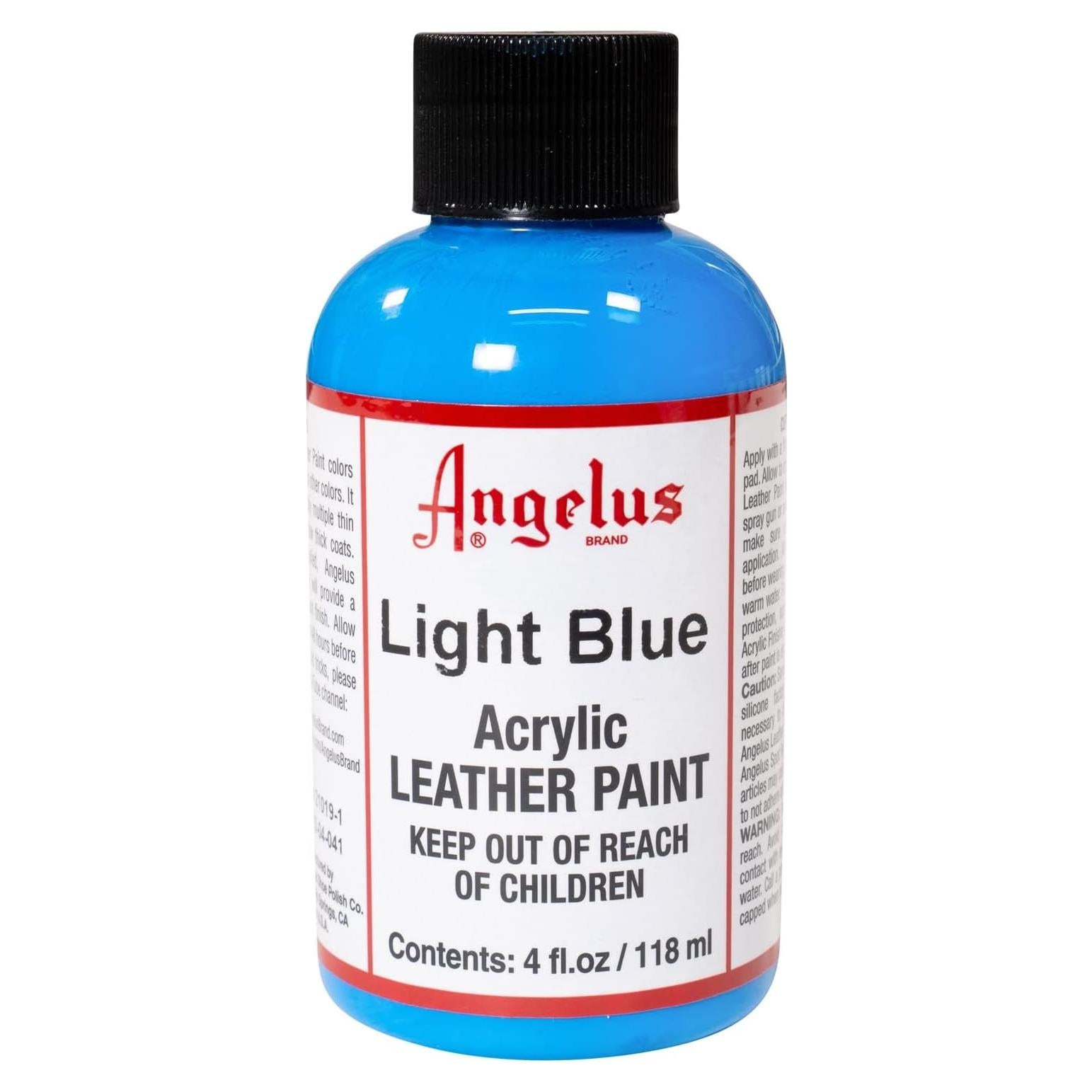 Pintura Acrílica para Cuero Angelus 4oz Azul Claro Semi-Brillante