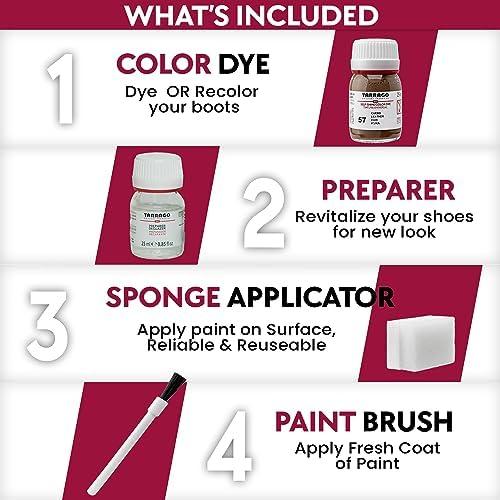 Kit de Tinte para Cuero Tarrago 25mL Negro #18 - Restaura y Recolora