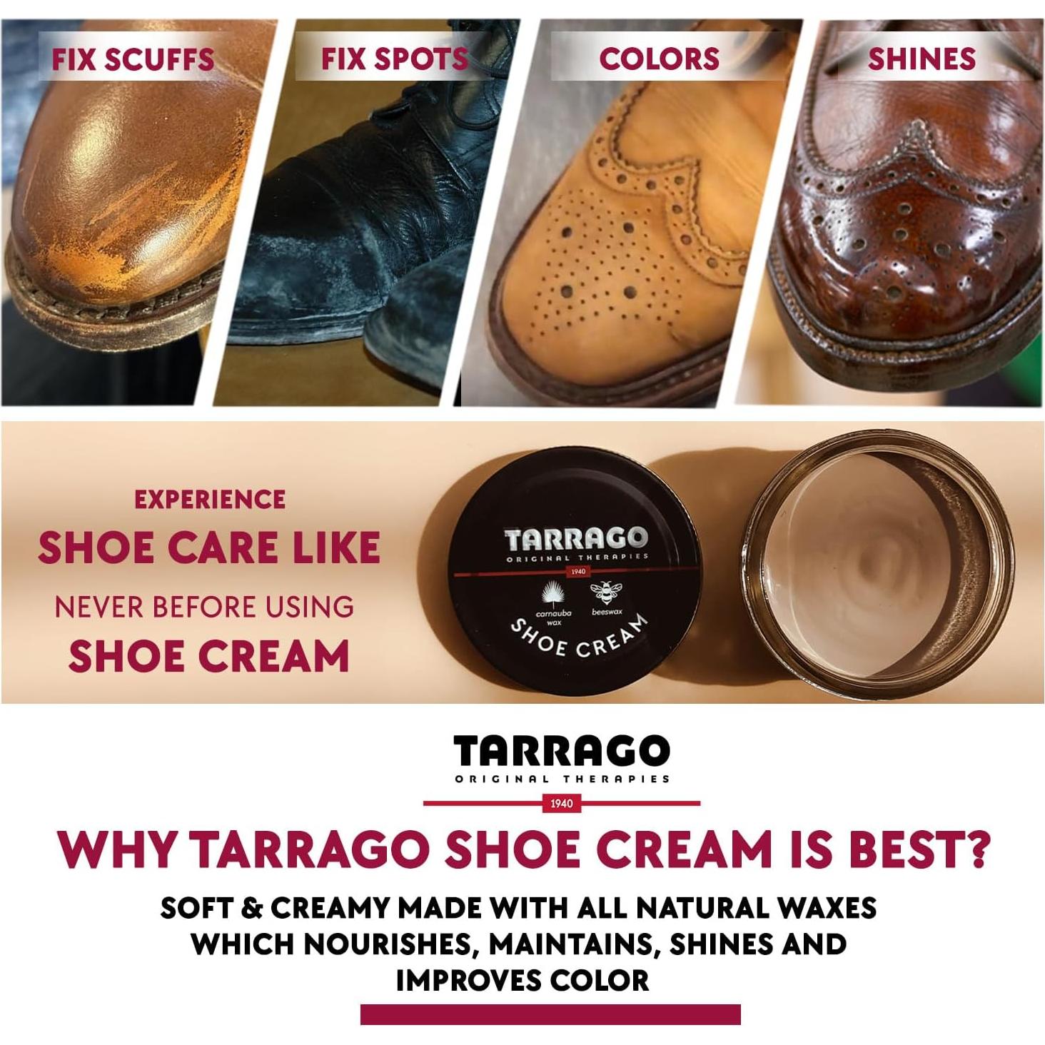 Crema para zapatos Tarrago 50ml - Pulimento ecológico Negro #18