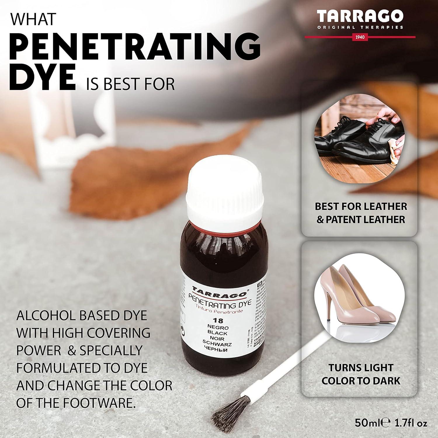 Tinte Natural para Cuero Tarrago 50 ml Negro #18 con Pincel