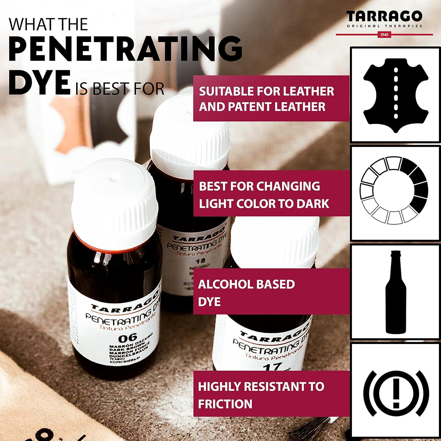 Tinte Natural para Cuero Tarrago 50 ml Negro #18 con Pincel