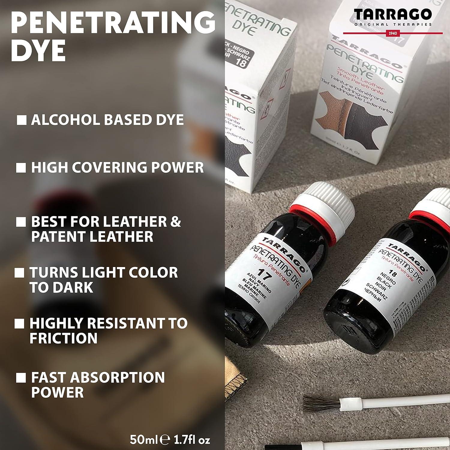 Tinte Natural para Cuero Tarrago 50 ml Negro #18 con Pincel