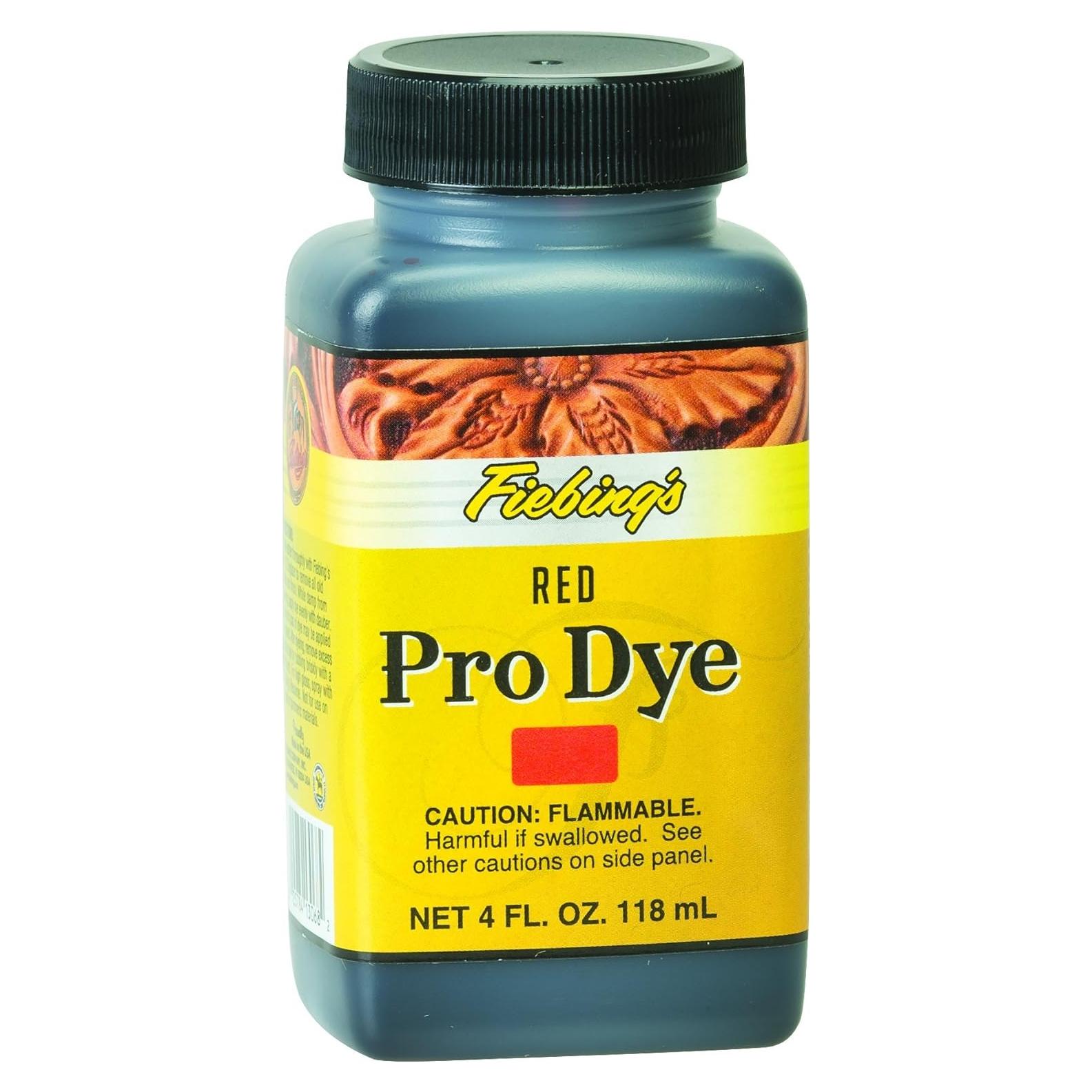 Tinte para Cuero Fiebing's Pro Dye 118 ml - Rojo, A Base de Alcohol