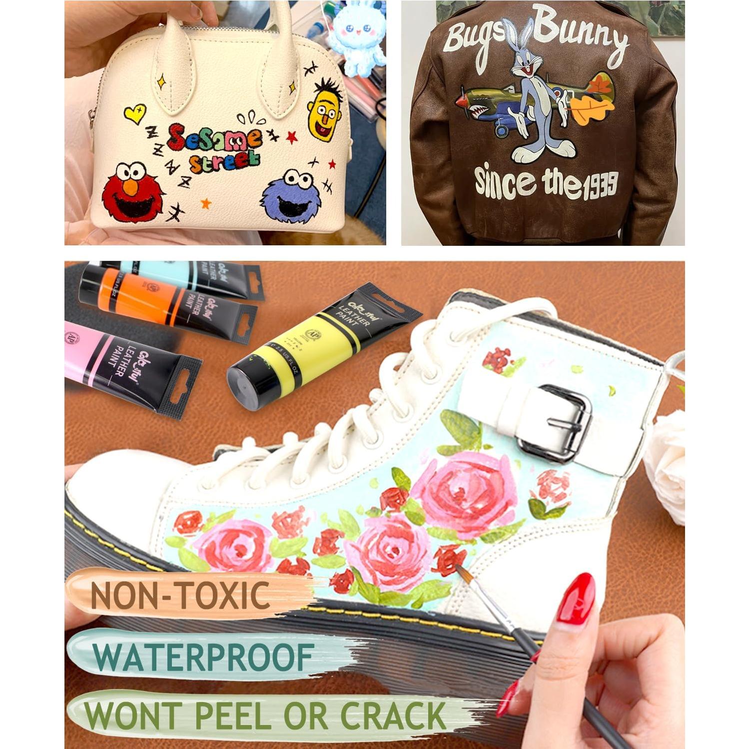 Pintura Acrílica Colorida para Cuero Color Rojo 75ml - Marca Colorido