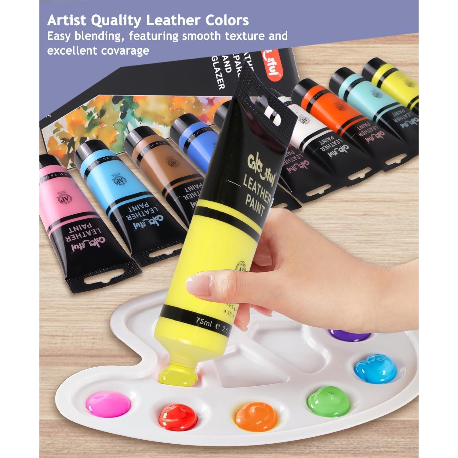 Pintura Acrílica Colorida para Cuero Color Rojo 75ml - Marca Colorido