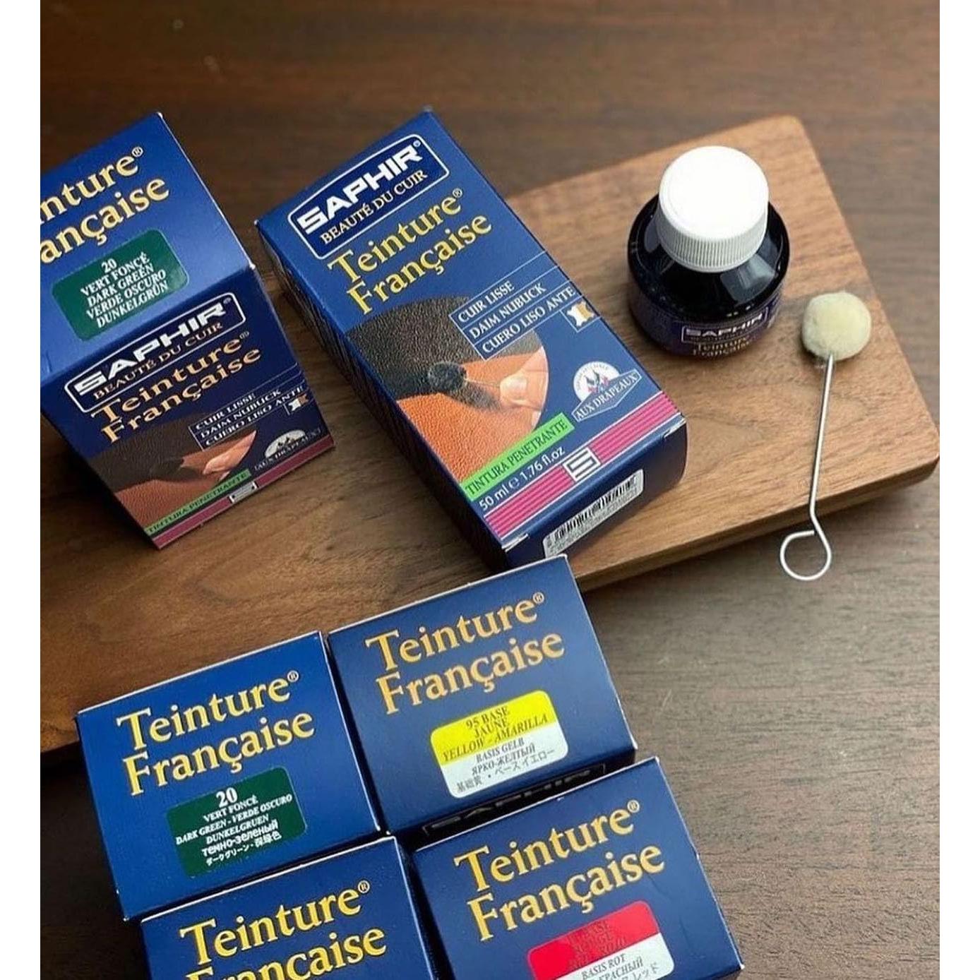 Tinte de Cuero Saphir 50ml Negro - Recoloración y Restauración