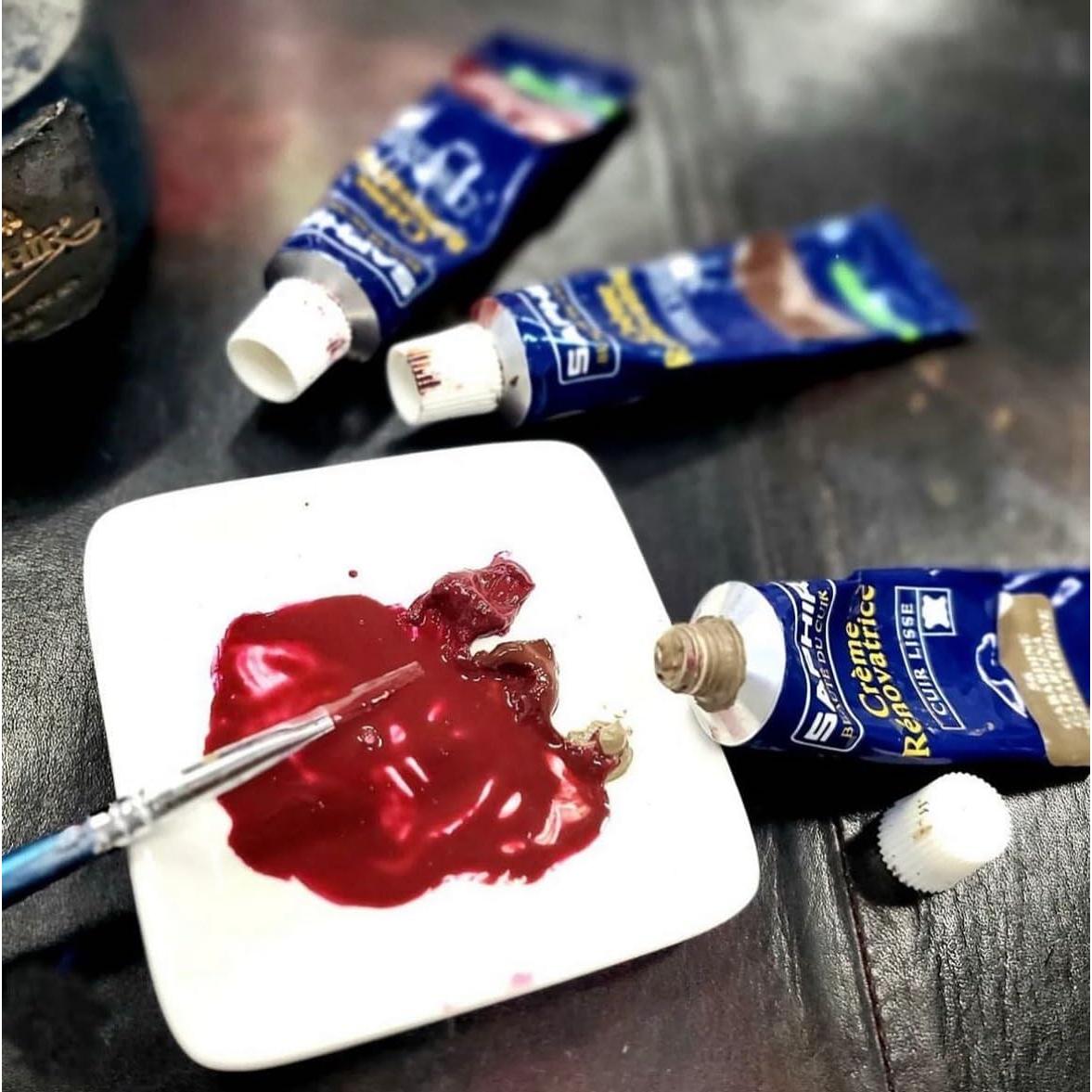 Crema Renovadora Saphir 25ml para Cuero Rojo - Reparación