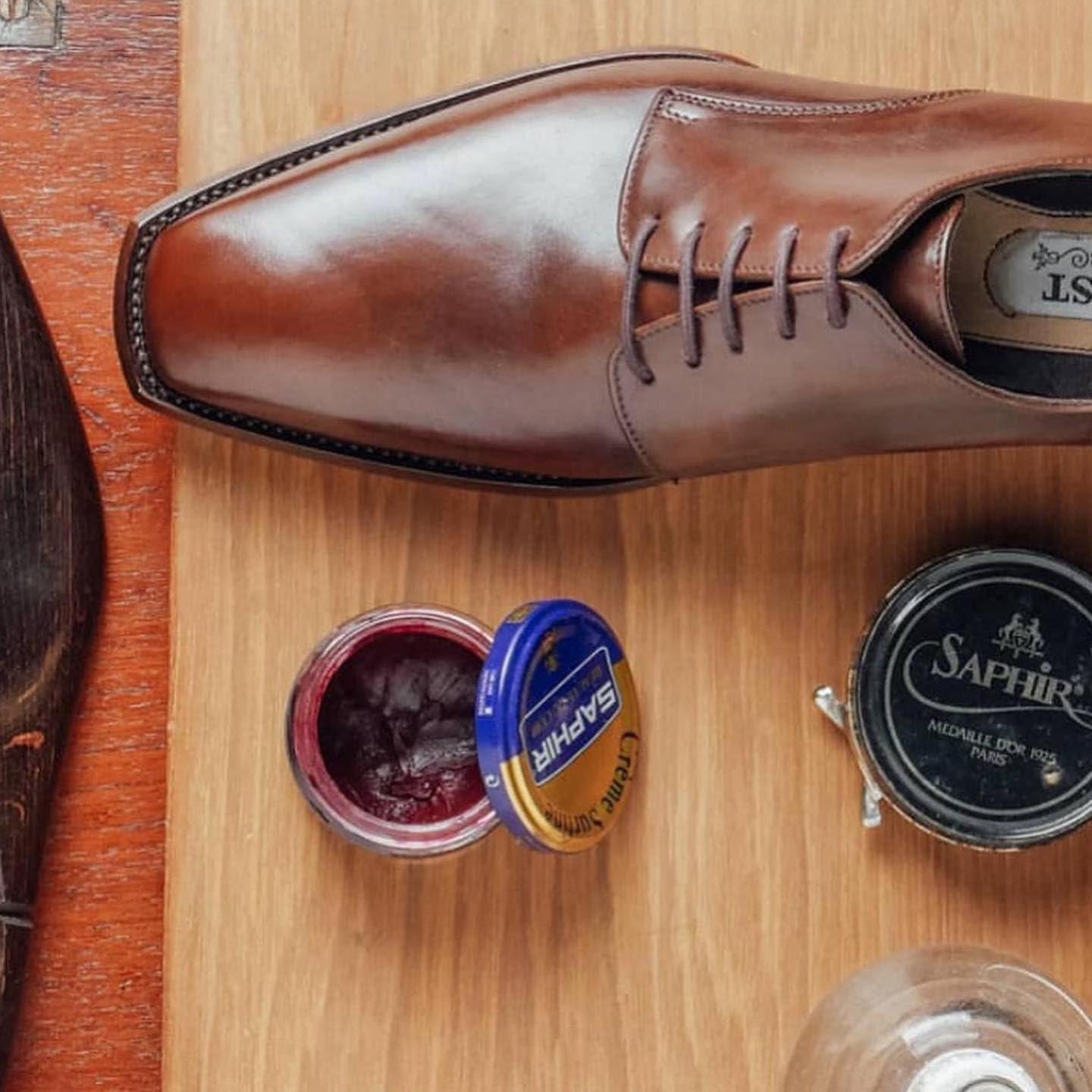 Crema de Cera para Calzado Saphir 50 ml Marrón Cognac