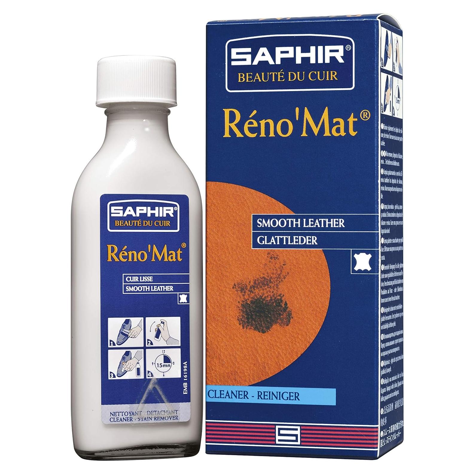 Limpiador de Cuero Saphir RenoMat 100mL - Acondicionador y Quitamanchas
