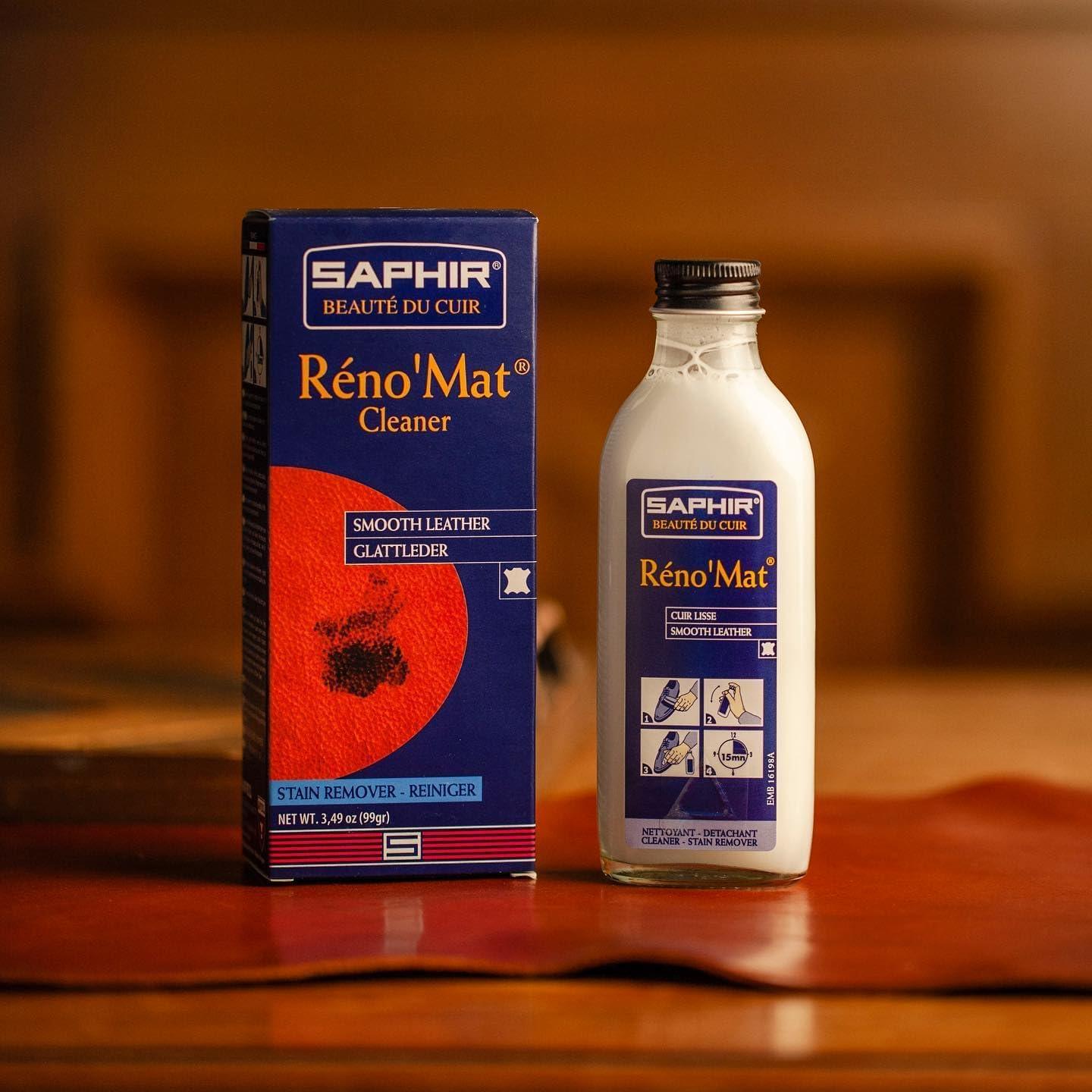 Limpiador de Cuero Saphir RenoMat 100mL - Acondicionador y Quitamanchas