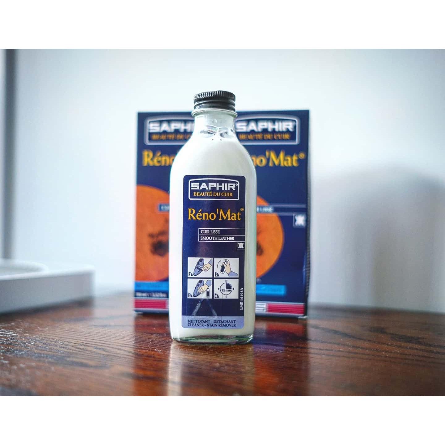 Limpiador de Cuero Saphir RenoMat 100mL - Acondicionador y Quitamanchas