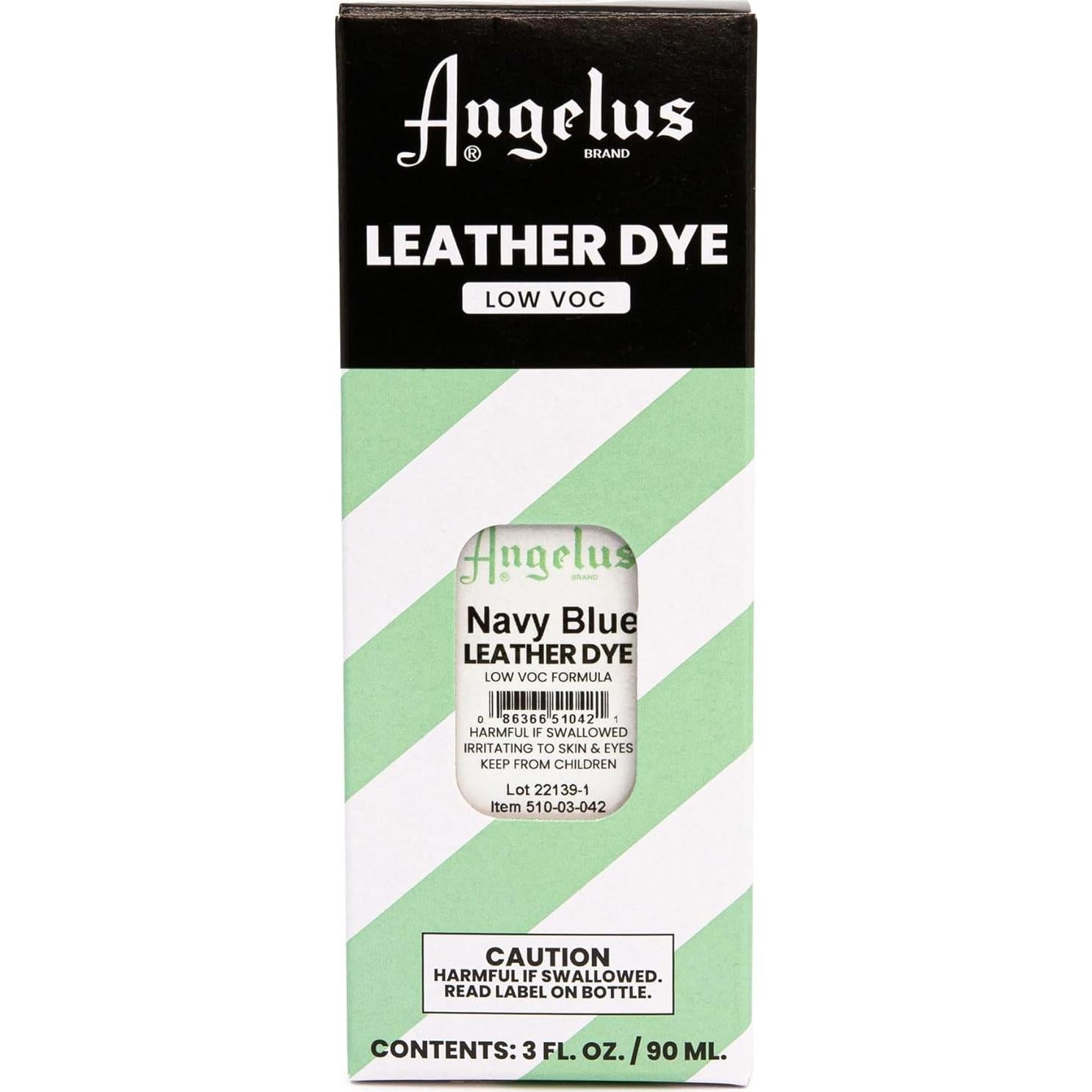 Tinte de Cuero Angelus 3oz Azul Marino - Aplicador Incluido