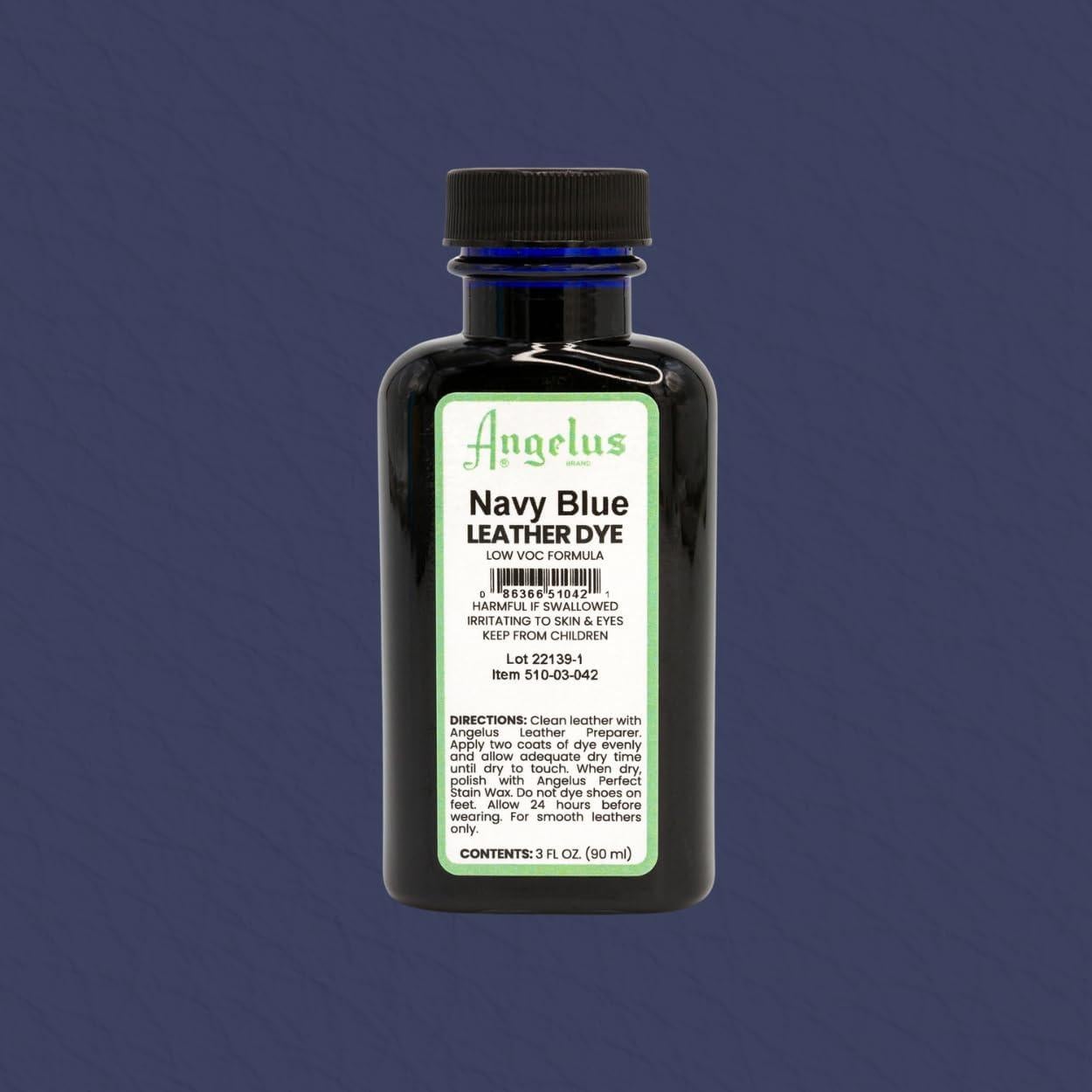 Tinte de Cuero Angelus 3oz Azul Marino - Aplicador Incluido