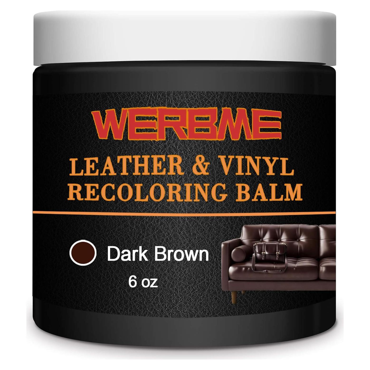 Bálsamo Restaurador de Color para Cuero WERBME 170g Marrón Oscuro