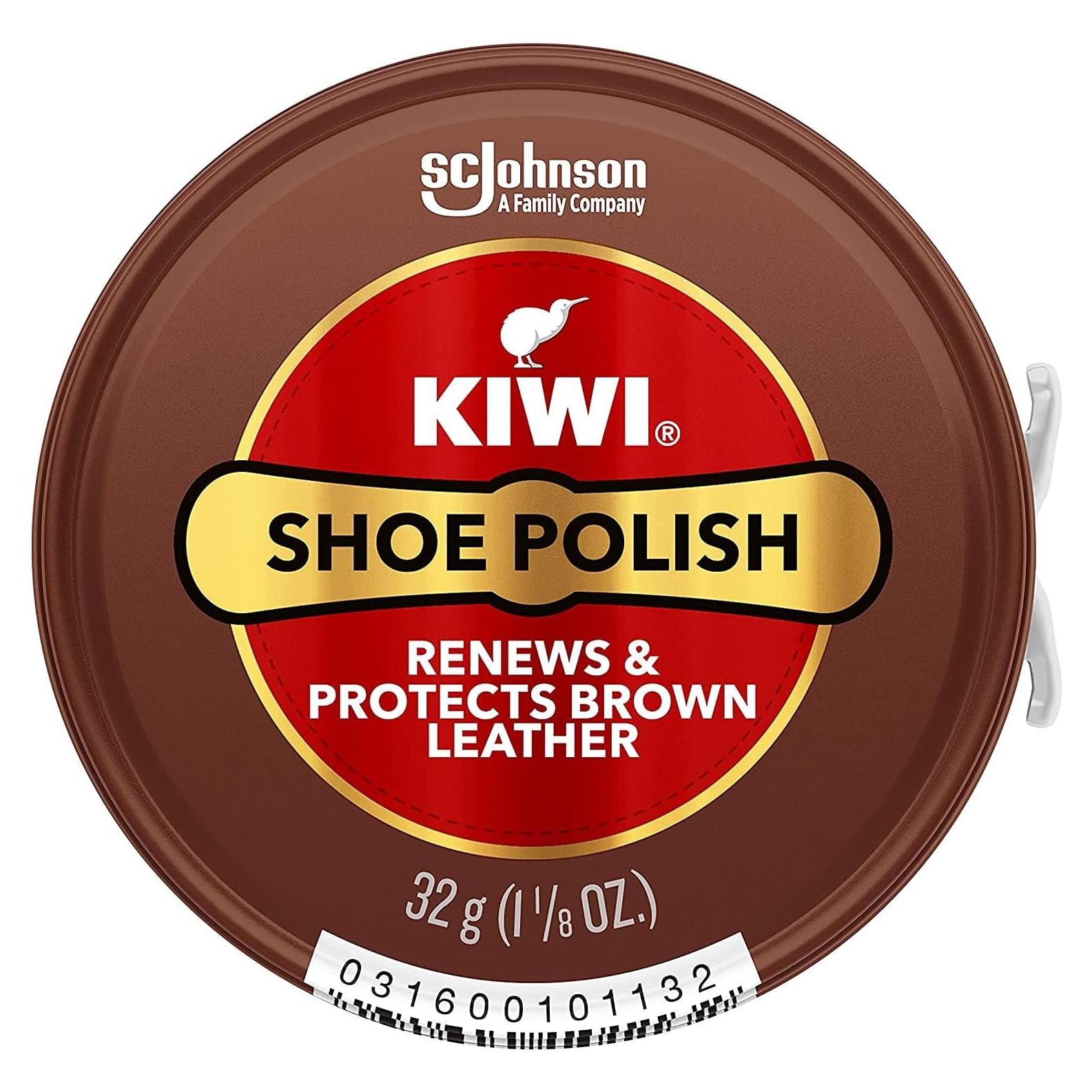 Polish para zapatos KIWI marrón 50 g - Brillo y protección