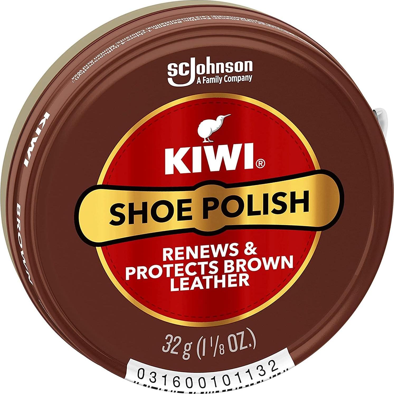 Polish para zapatos KIWI marrón 50 g - Brillo y protección