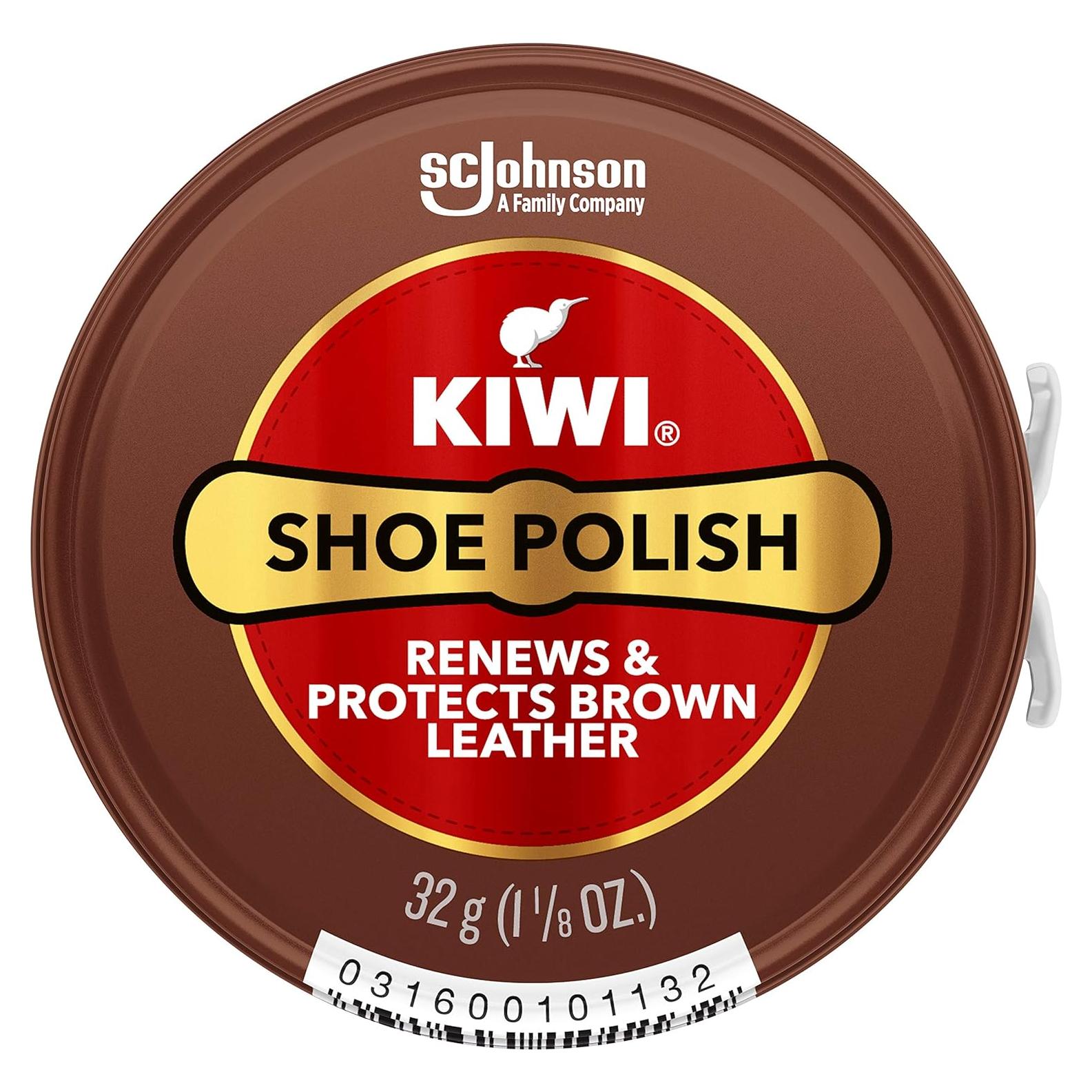 Cera para Zapatos KIWI Marrón 31.75g - Brillo y Protección