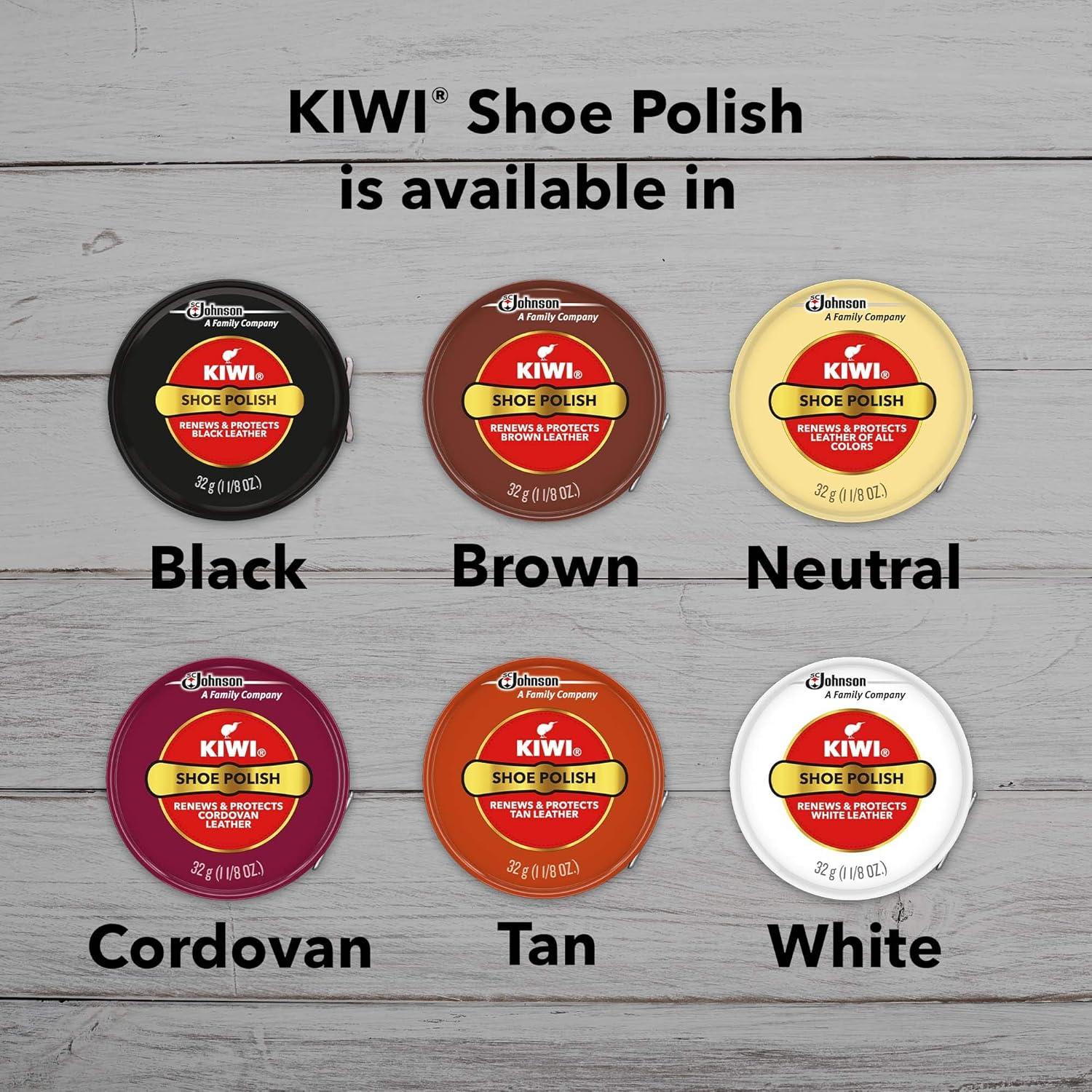 Cera para Zapatos KIWI Marrón 31.75g - Brillo y Protección