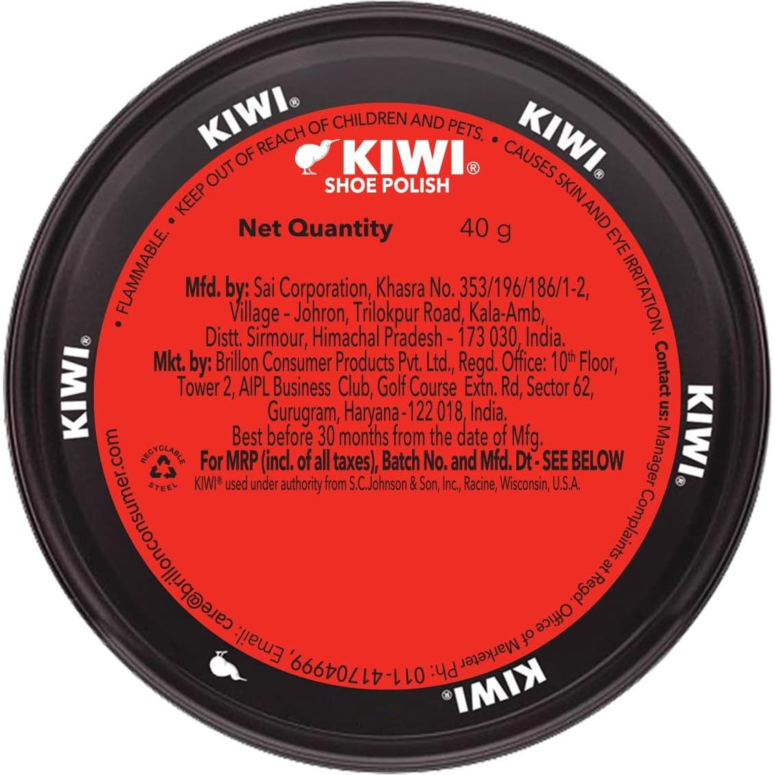 Cera para Zapatos Kiwi 40 ml Negro - Brillo y Protección