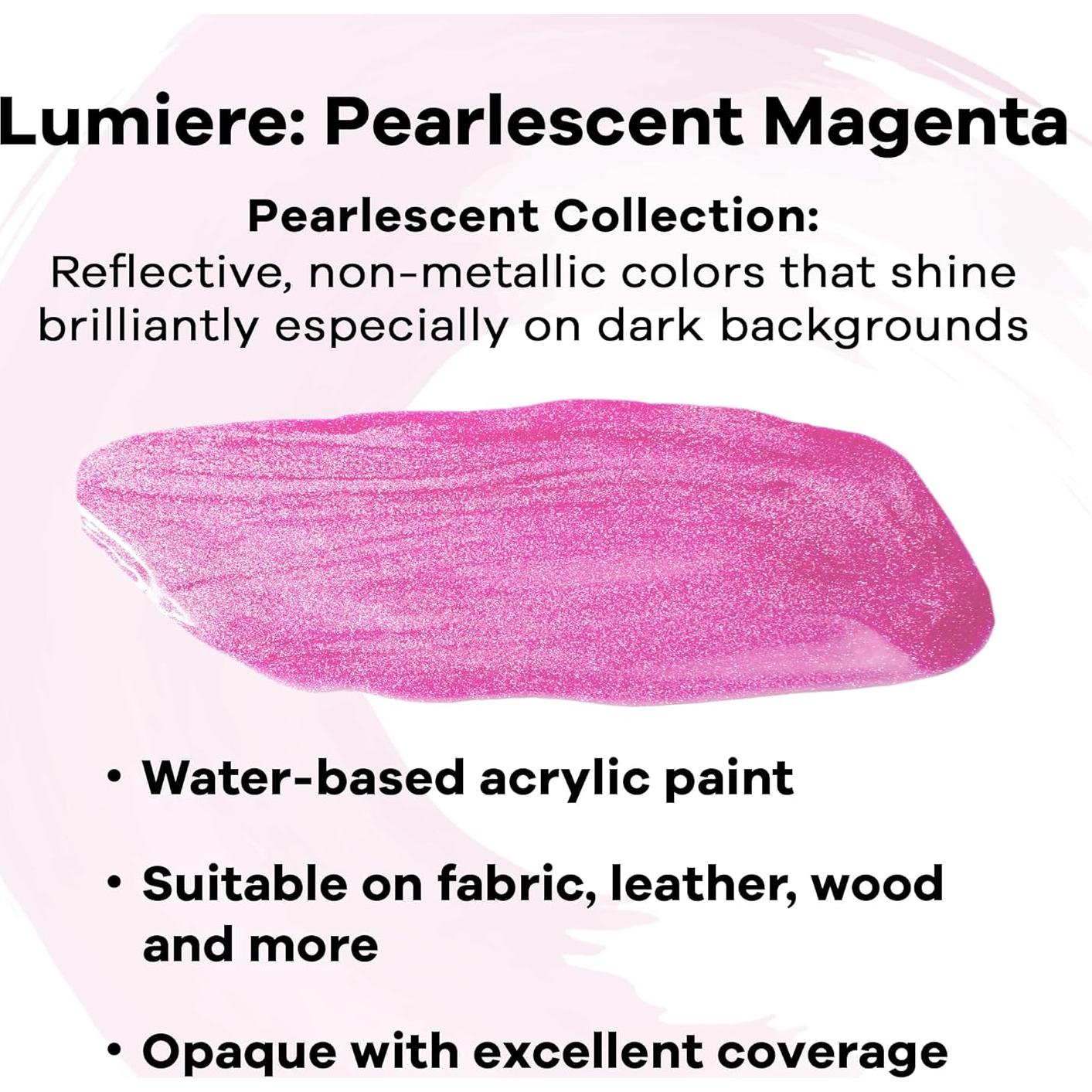 Pintura Acrílica Metálica Jacquard Lumiere 63.63ml Magenta