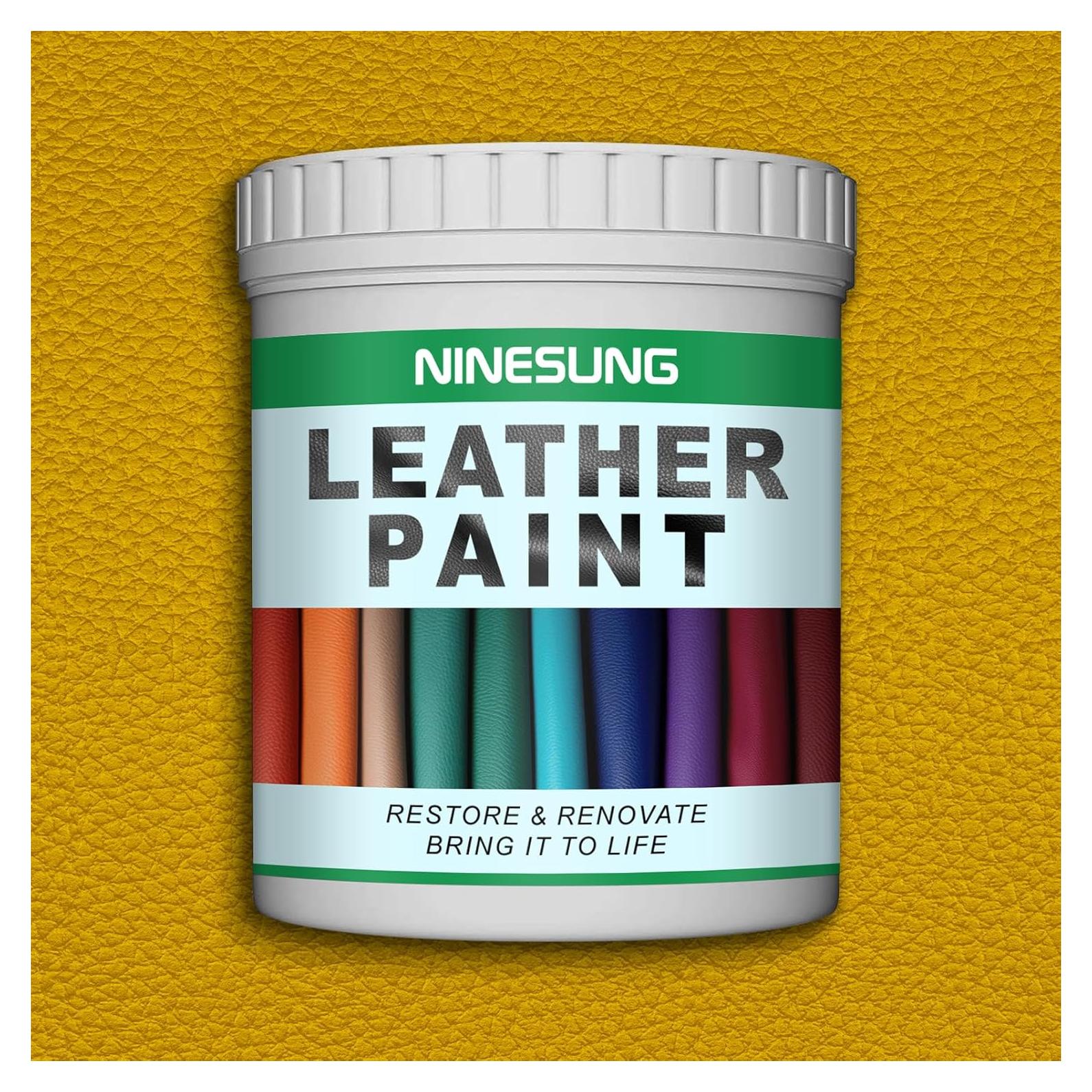 Pintura de Cuero Amarilla Ninesung 118 ml - Fácil de Usar