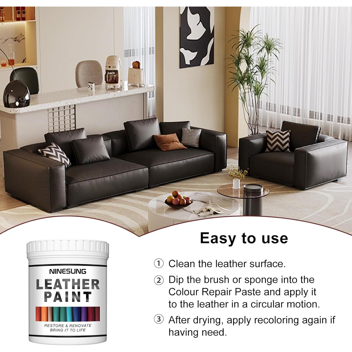 Pintura de Cuero Amarilla Ninesung 118 ml - Fácil de Usar