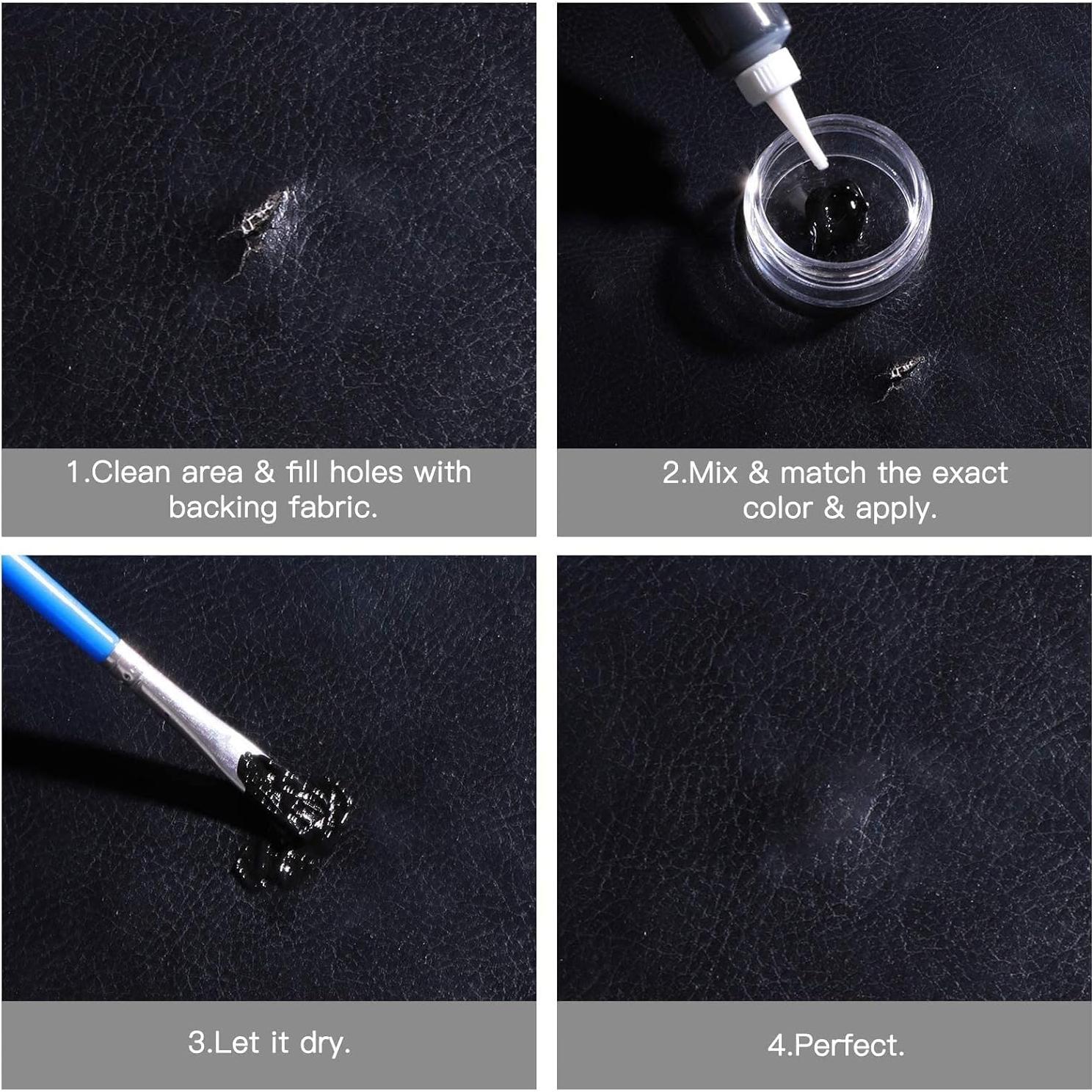 Kit de Reparación de Cuero SEISSO - 12 Colores para Muebles y Zapatos