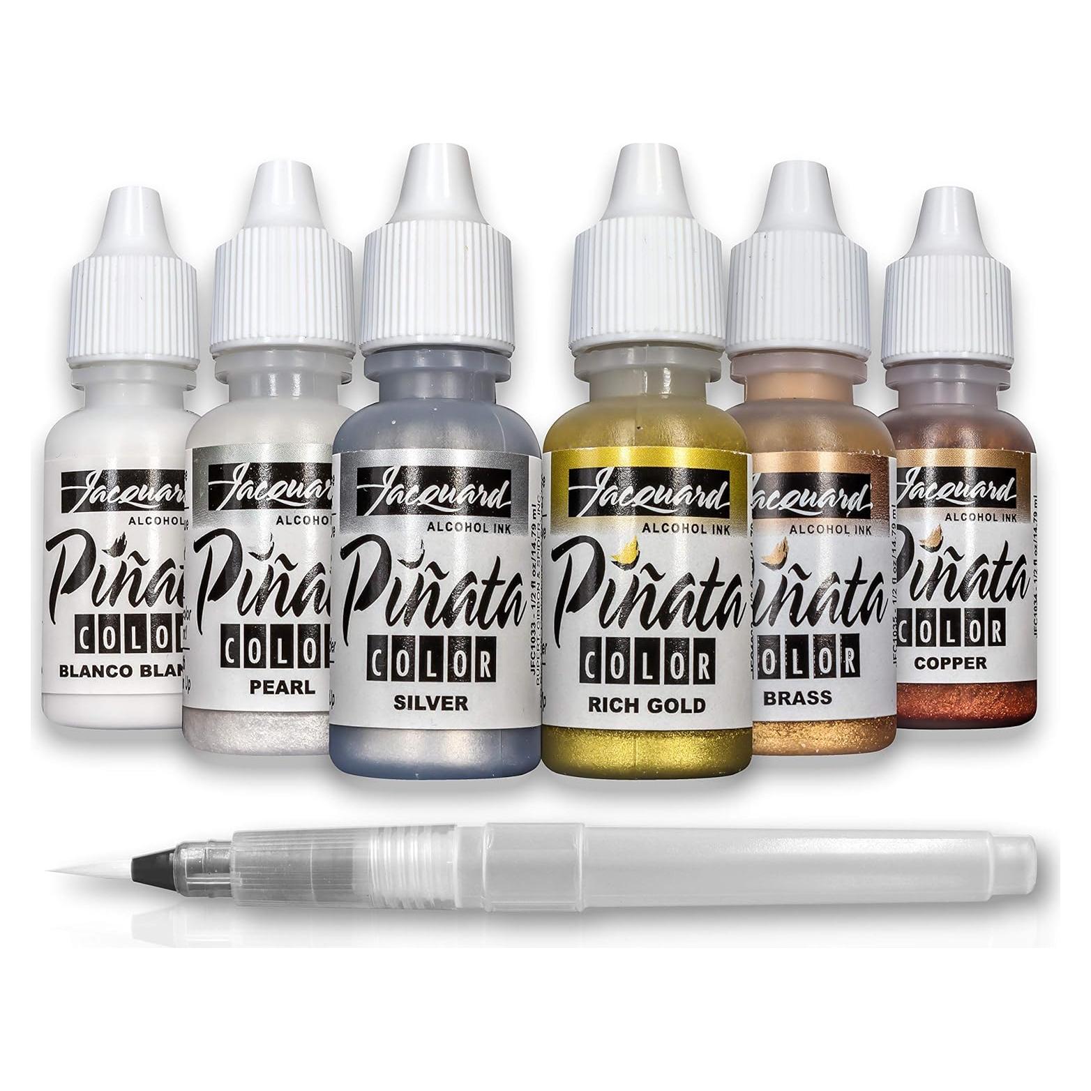 Tinta de Alcohol Jacquard Metálica - 6 Colores + Bolígrafo Moshify