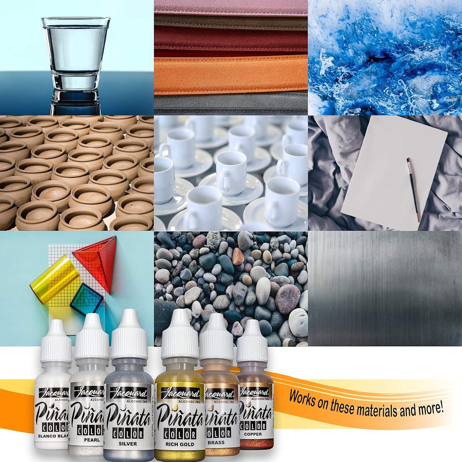 Tinta de Alcohol Jacquard Metálica - 6 Colores + Bolígrafo Moshify