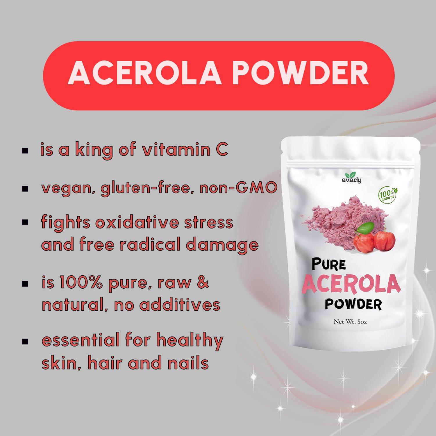 Polvo de Cereza Acerola 227 g - Vitamina C Natural para Batidos