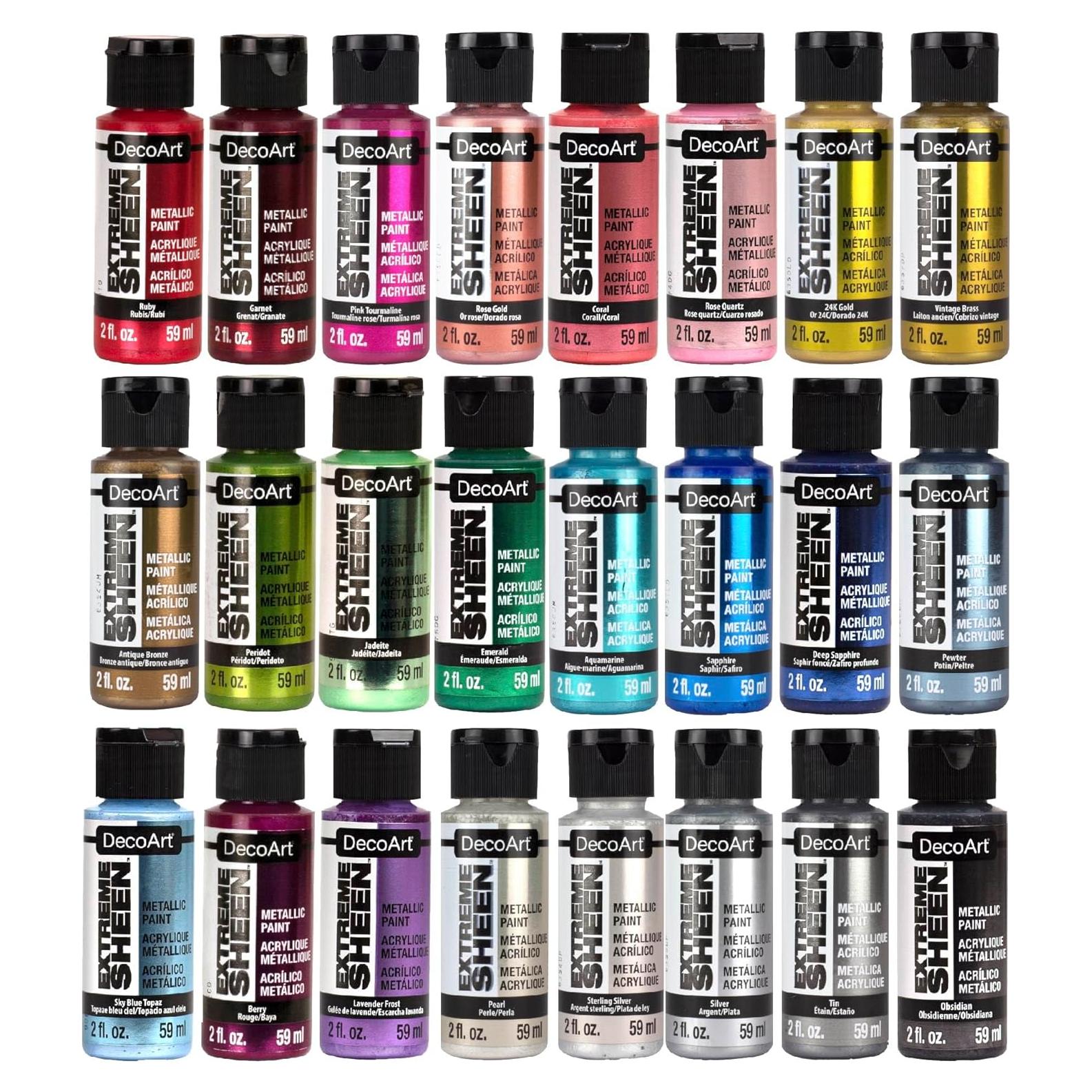 Set de Pintura Acrílica Metálica DecoArt Extreme Sheen 24 Colores