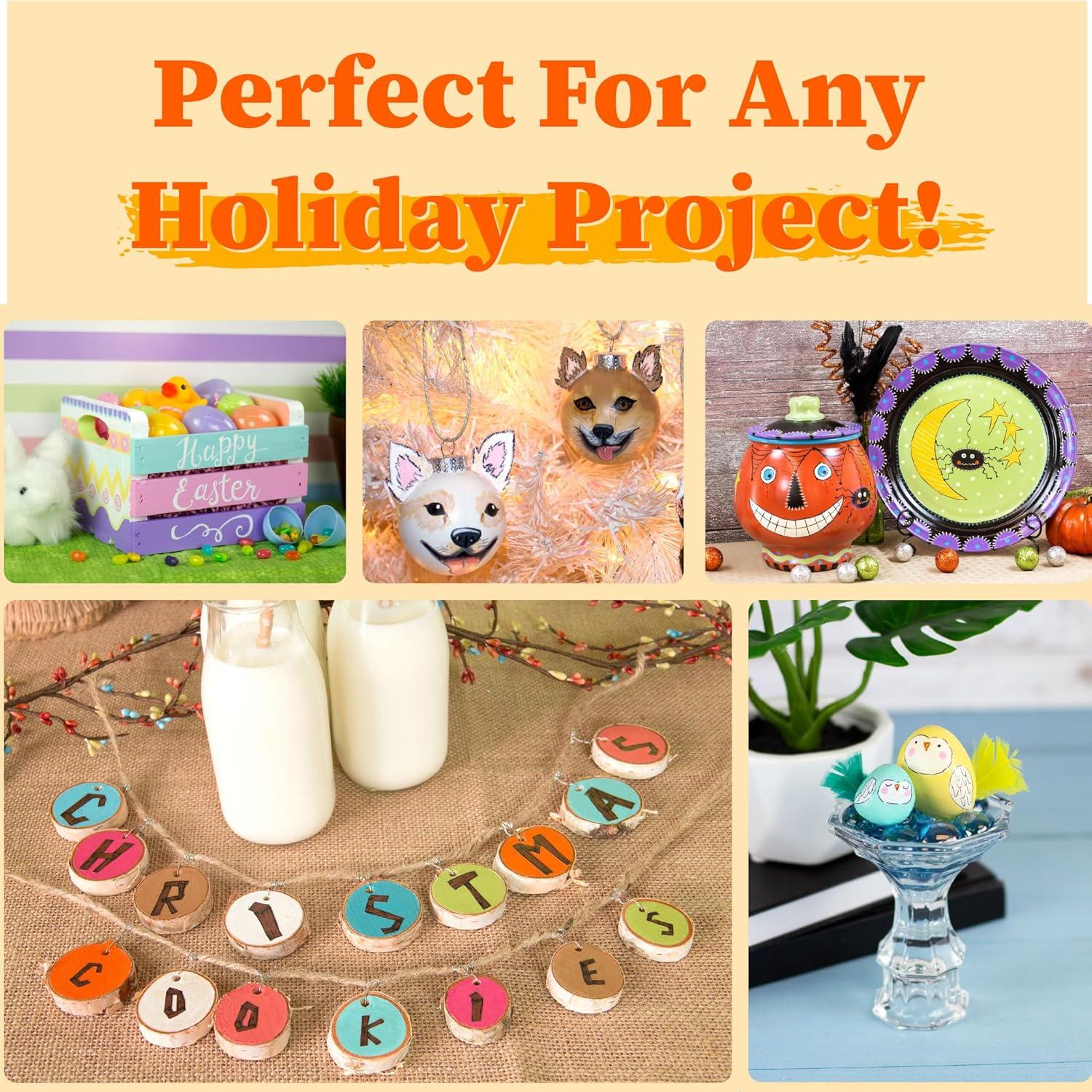 Set de Pintura Acrílica Satinada Multi-Superficie DecoArt 24 Colores 1419.53 ml