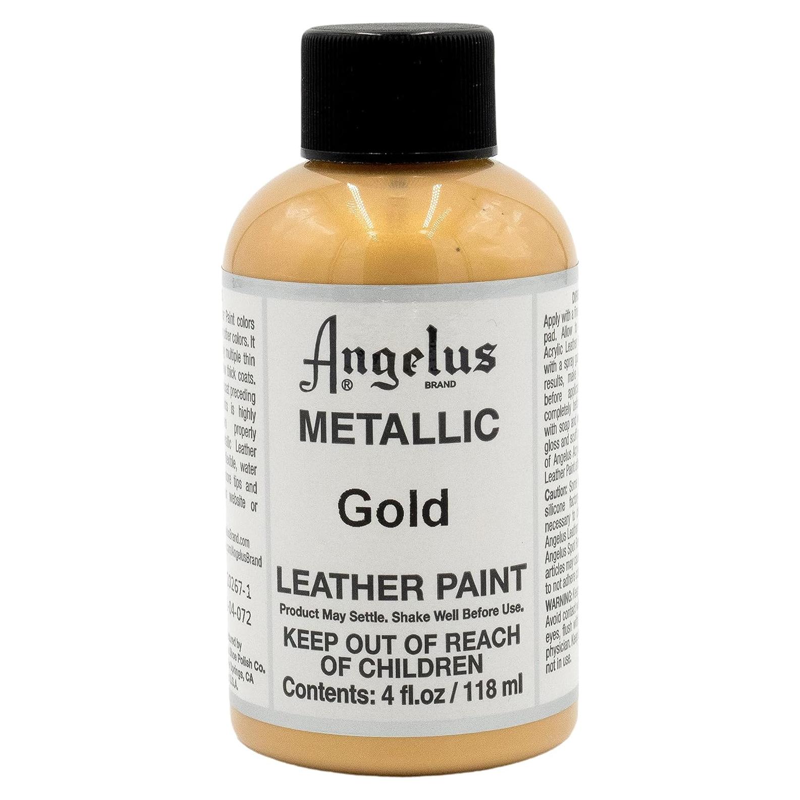 Pintura Acrílica para Cuero Angelus 118.3 ml Oro Brillante