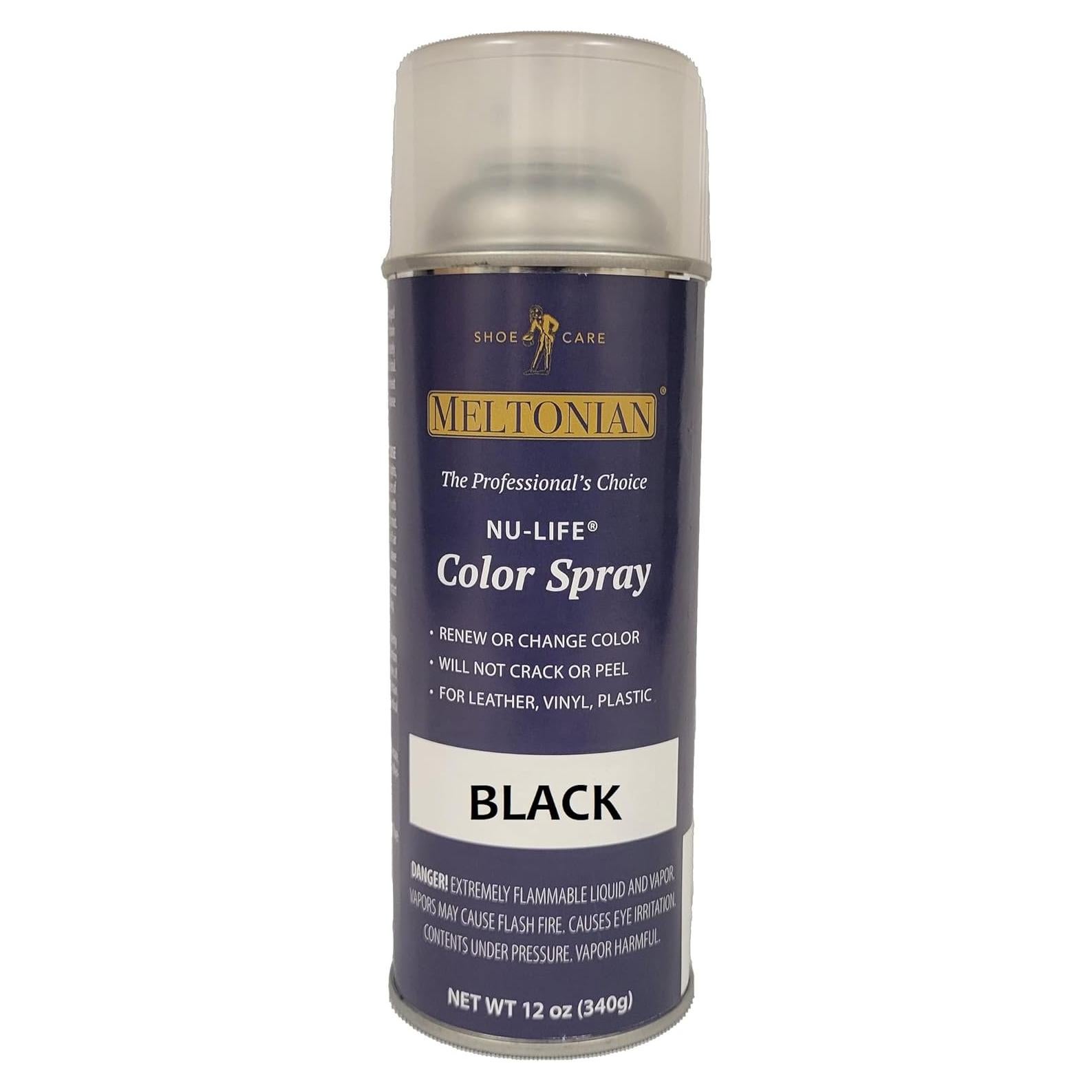 Spray Color Meltonian Nu-Life para Cuero y Vinilo 355 ml Negro