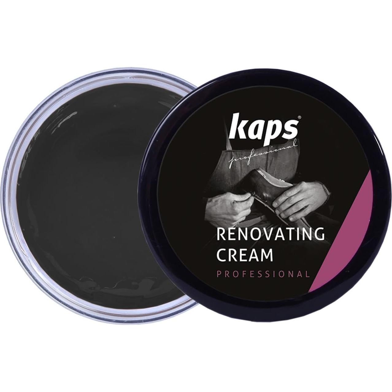 Crema Renovadora Kaps para Cuero Liso 25ml - Color Negro