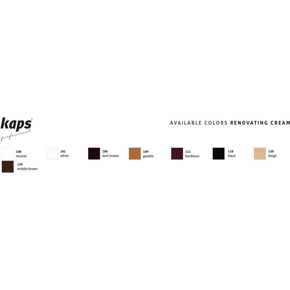 Crema Renovadora Kaps para Cuero Liso 25ml - Color Negro