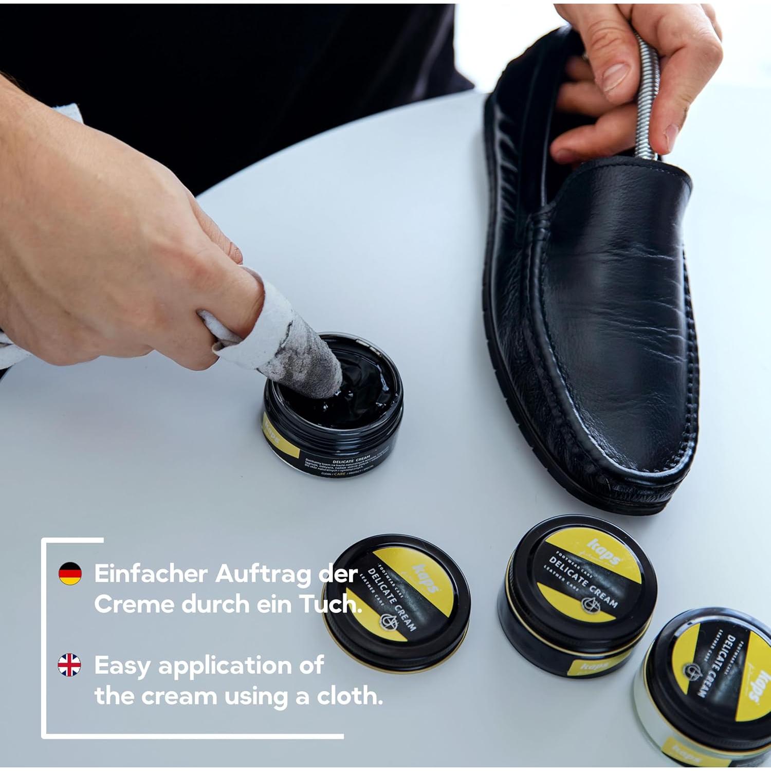 Crema para Cuidado de Zapatos Kaps 50 ml - Nutrición y Brillo