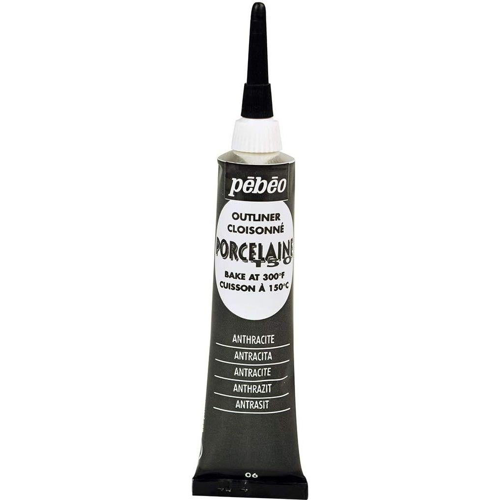 Pintura para Porcelana Pebeo Porcelaine 150 - Negro Antracita 20ml