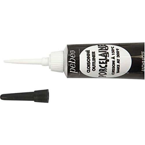 Pintura para Porcelana Pebeo Porcelaine 150 - Negro Antracita 20ml