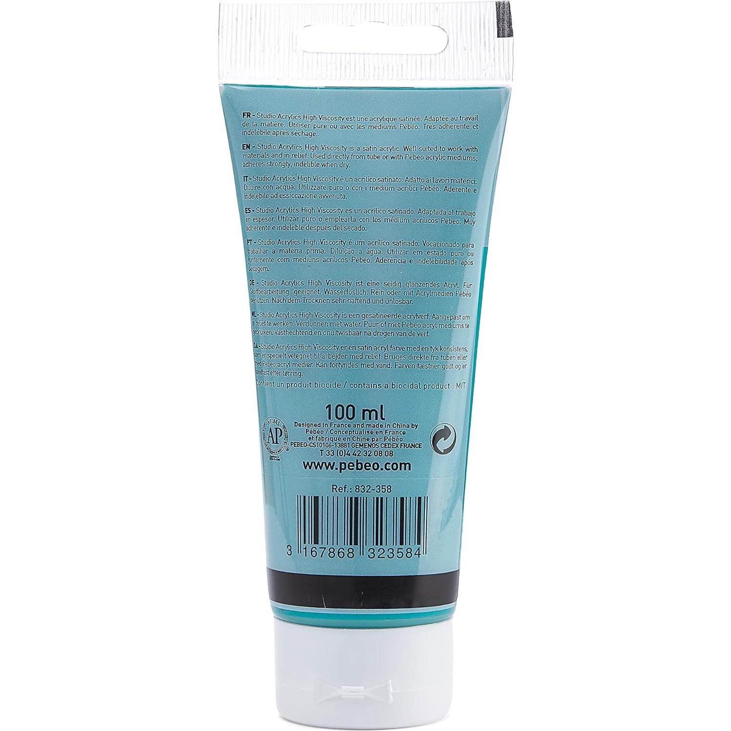 Pintura Acrílica Fina Pebeo 100ml Verde Azul Iridiscente