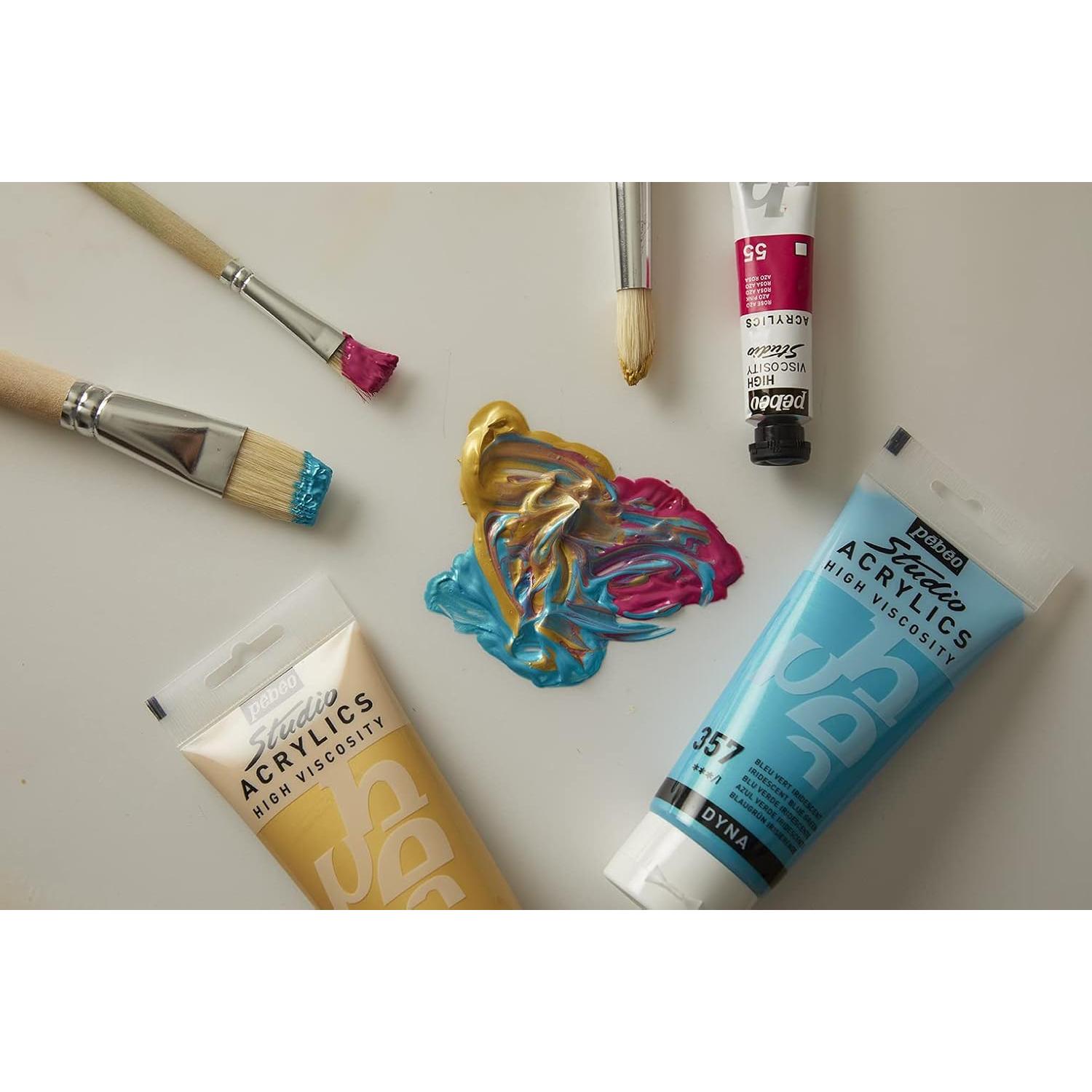 Pintura Acrílica Fina Pebeo 100ml Verde Azul Iridiscente