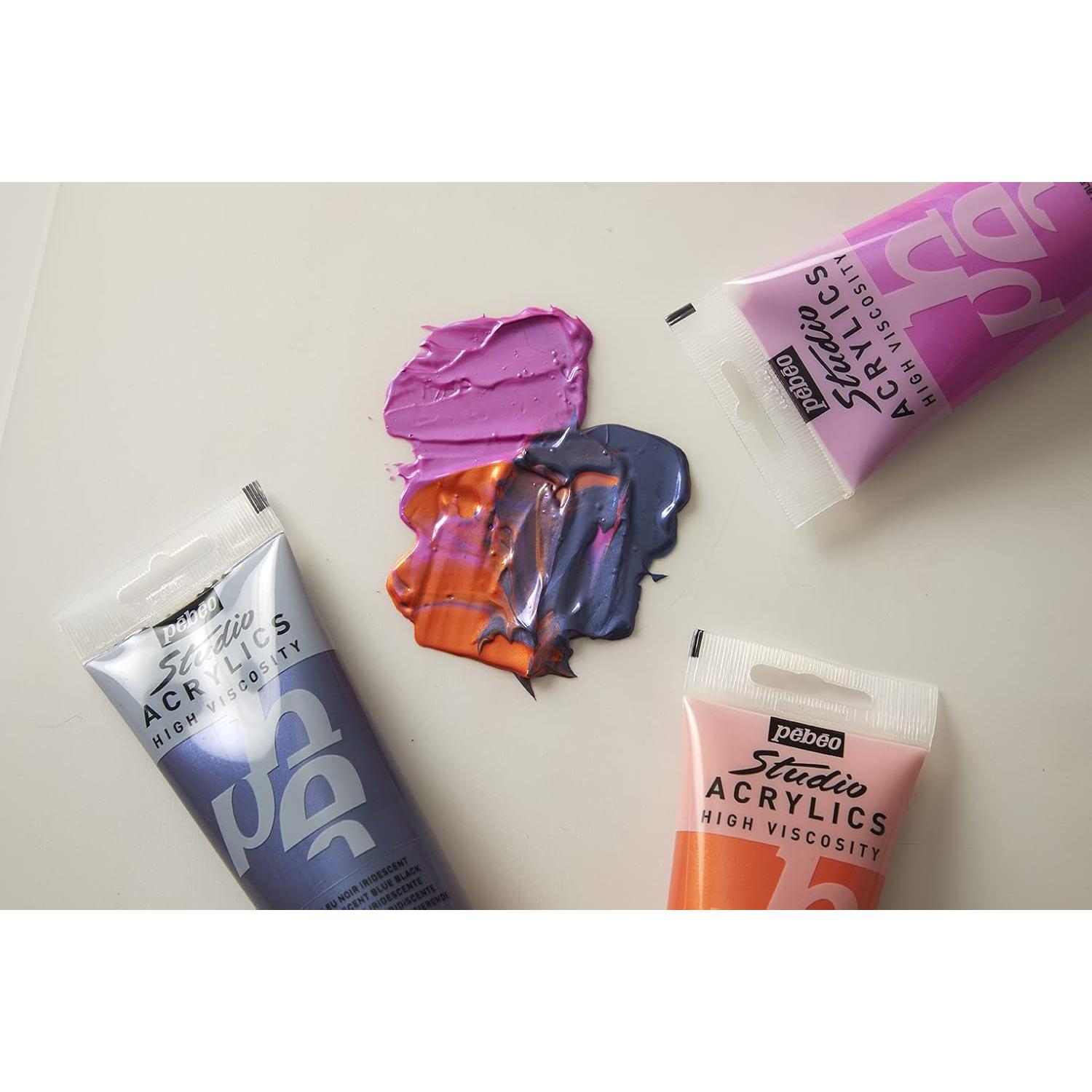 Pintura Acrílica Fina Pebeo 100ml Verde Azul Iridiscente