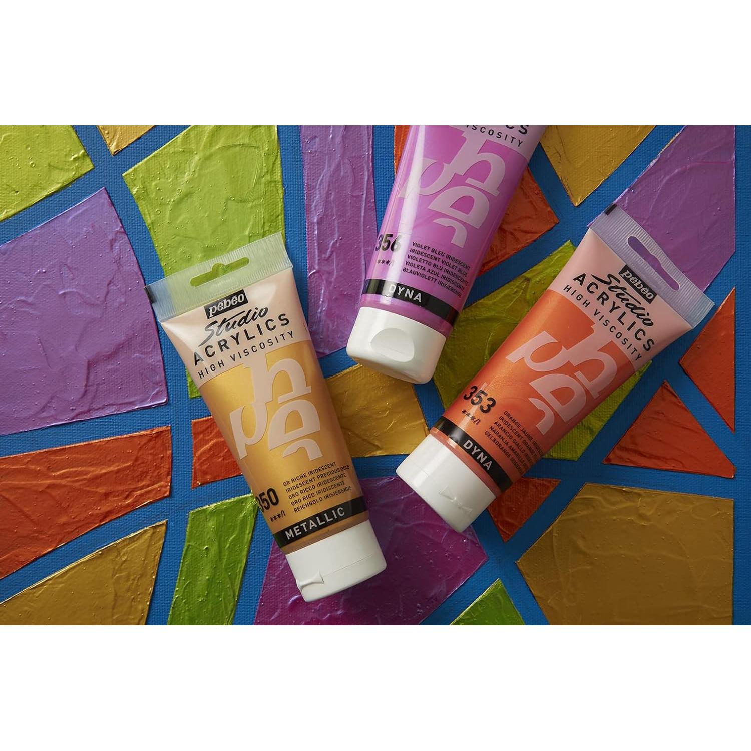 Pintura Acrílica Fina Pebeo 100ml Verde Azul Iridiscente