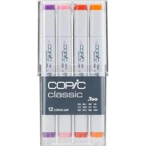 Conjunto de 12 Marcadores Copic Classic a Base de Alcohol