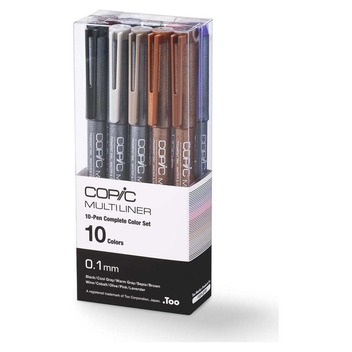 Conjunto de Multiliner Copic 10 Plumas 0.3mm Multicolor