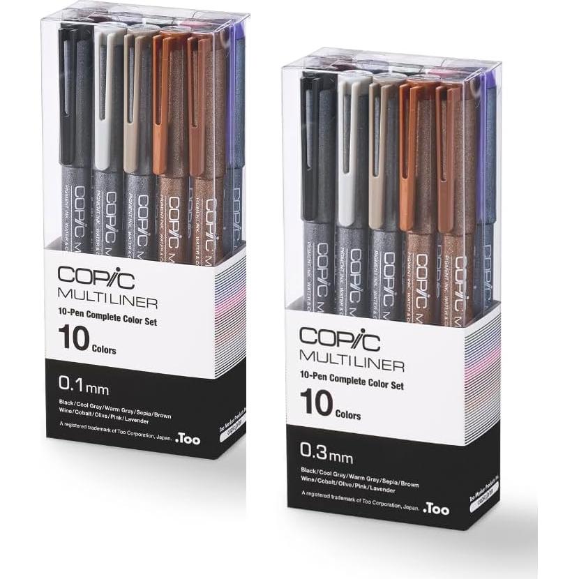 Conjunto de Multiliner Copic 10 Plumas 0.3mm Multicolor